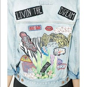 Denim Jacket Livin The Dream Patches Forever 21